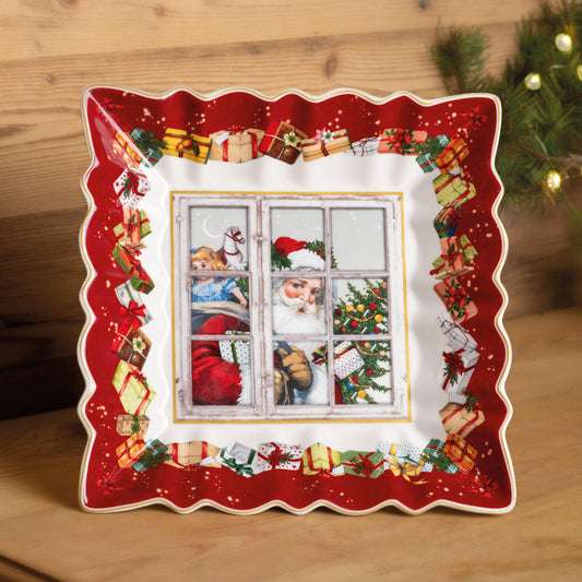 Villeroy & Boch Ciotola Quadrata Toy’s Fantasy Decoro “Babbo Natale”