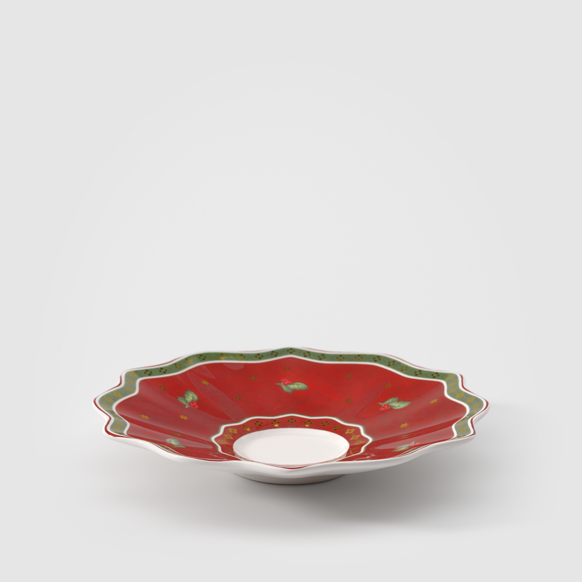 Villeroy & Boch Toy's Delight Piattino per Tazza da Tè, Rosso rossa, Ø16,5 cm, Premium Porcelain