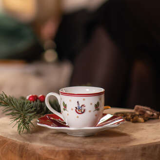 Toy's Delight Tazzina espresso da caffè rossa, 70 ml, Premium Porcelain