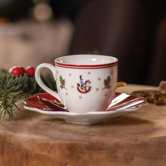 Villeroy & Boch Toy's Delight Piattino Tazza Espresso, Bianco/Multicolore
