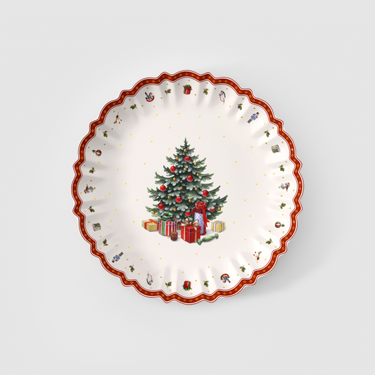 Villeroy & Boch Toy's Delight Piatto-Coppa da portata rosso, Ø45,7 cm, Premium Porcelain