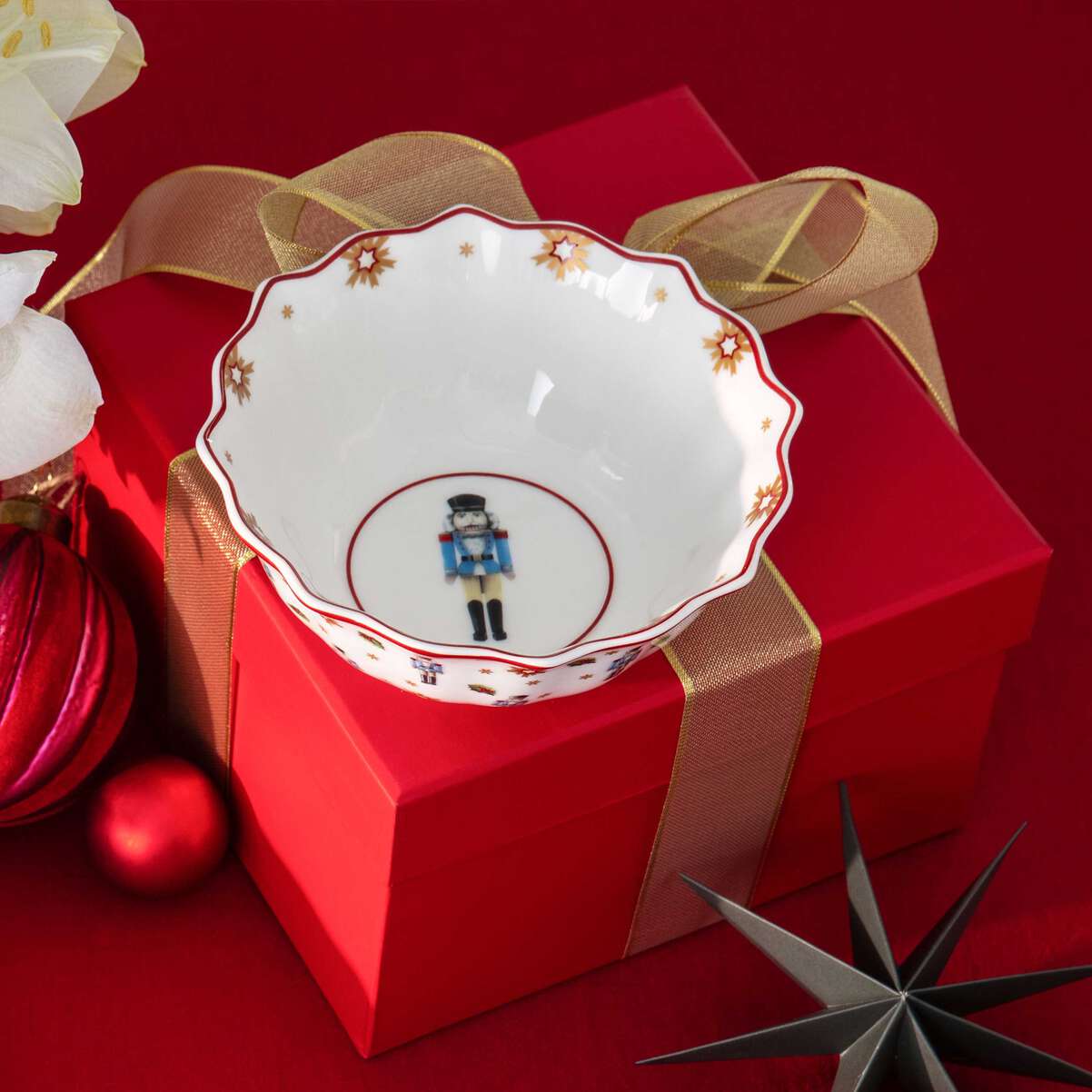 Villeroy & Boch Toy's Delight Set da colazione Schiaccianoci, multicolore, Premium Porcelain