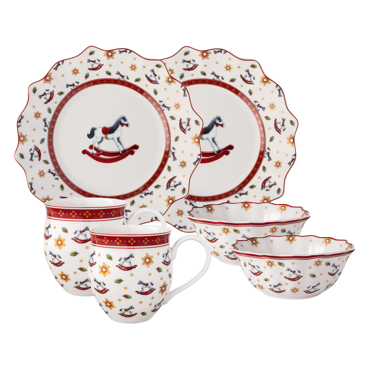 Villeroy & Boch Toy's Delight Set da colazione Cavallo a Dondolo, multicolore, Premium Porcelain