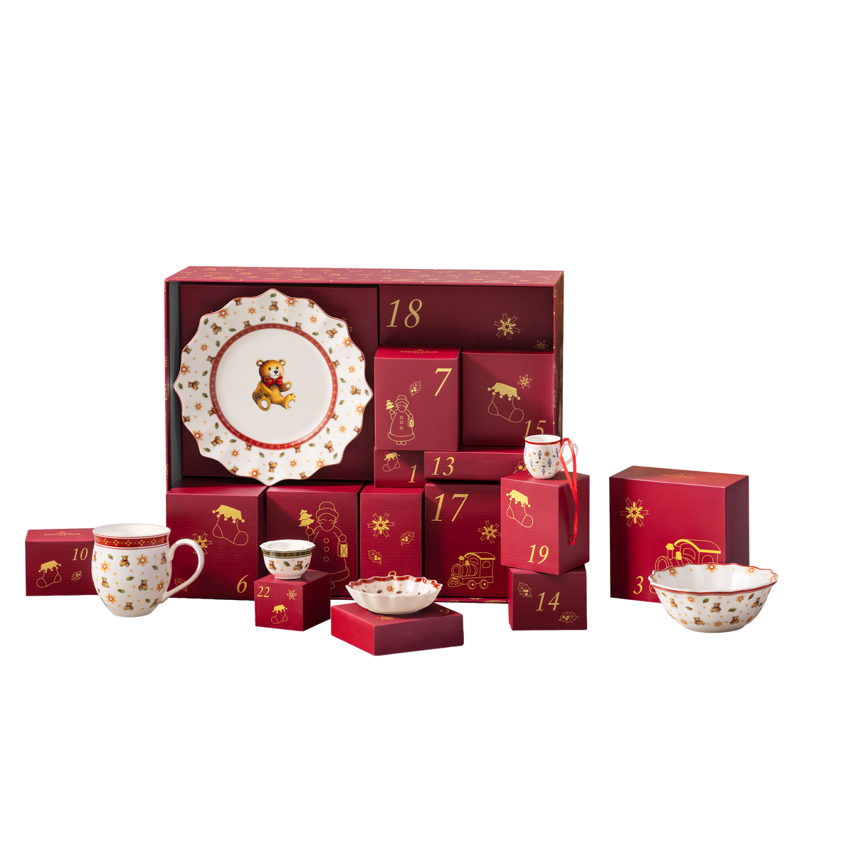 Villeroy & Boch Christmas Toys Calendario dell’Avvento 2026 Multicolore, Premium Porcelain