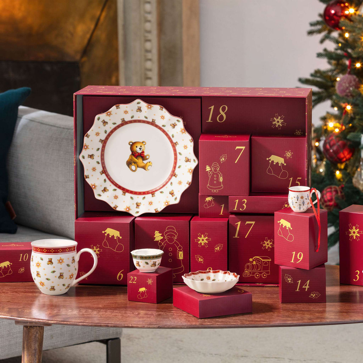 Villeroy & Boch Christmas Toys Calendario dell’Avvento 2026 Multicolore, Premium Porcelain