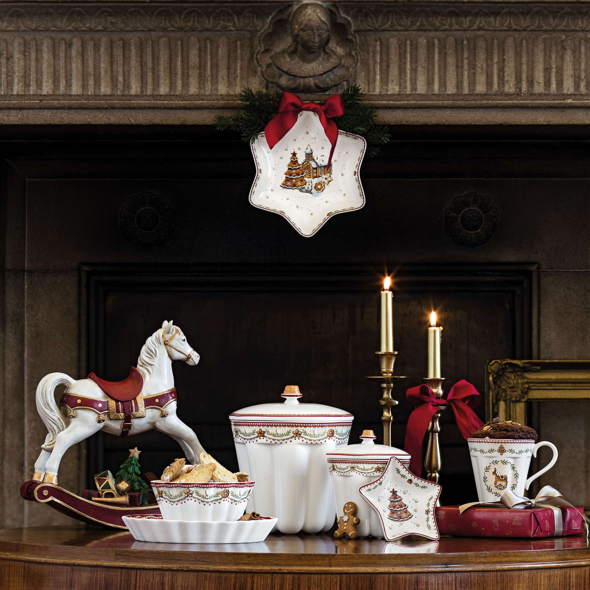 Villeroy & Boch-Winter Bakery Delight Ciotola rossa, 360 ml, Premium Porcelain