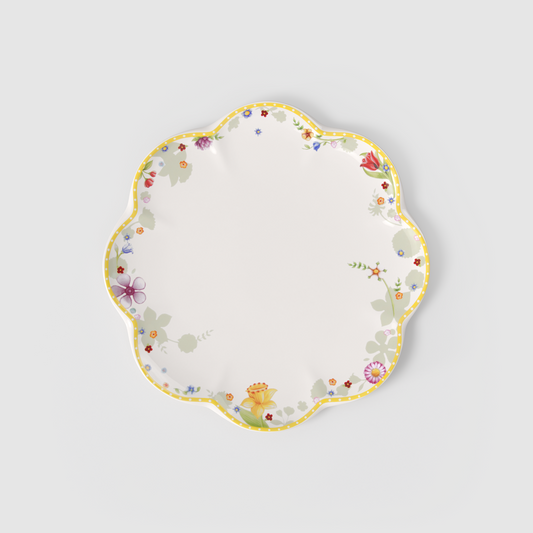 Villeroy&Boch Spring Awakening Piatto piano giallo, Ø27 cm, Premium Porcelain