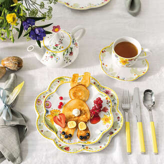 Villeroy&Boch Spring Awakening Piatto piano giallo, Ø27 cm, Premium Porcelain