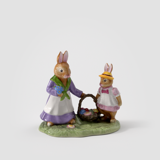 Villeroy & Boch Bunny Tales Emma e Anna Sul Prato Fiorito in Porcellana