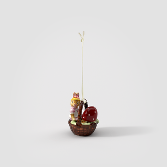 Villeroy & Boch Bunny Tales Ornamento cestino Anna, Addobbi pasquali multicolore,  porcellana
