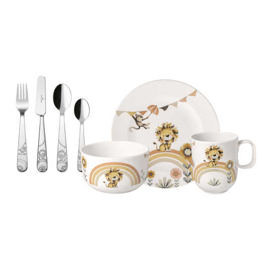 Villeroy & Boch Boho Kids Set di stoviglie per bambini 7 pz. beige, Premium Porcelain