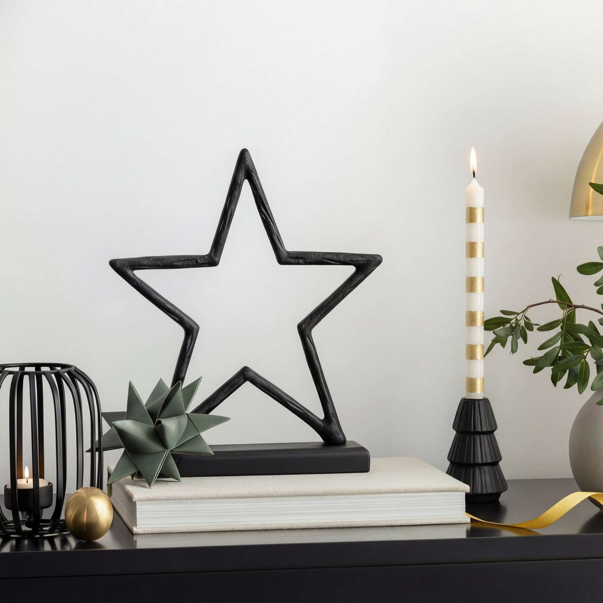 Villeroy & Boch Christmas Chic Stella Natale nero, legno, alluminio