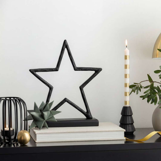 Villeroy & Boch Christmas Chic Stella Natale nero, legno, alluminio