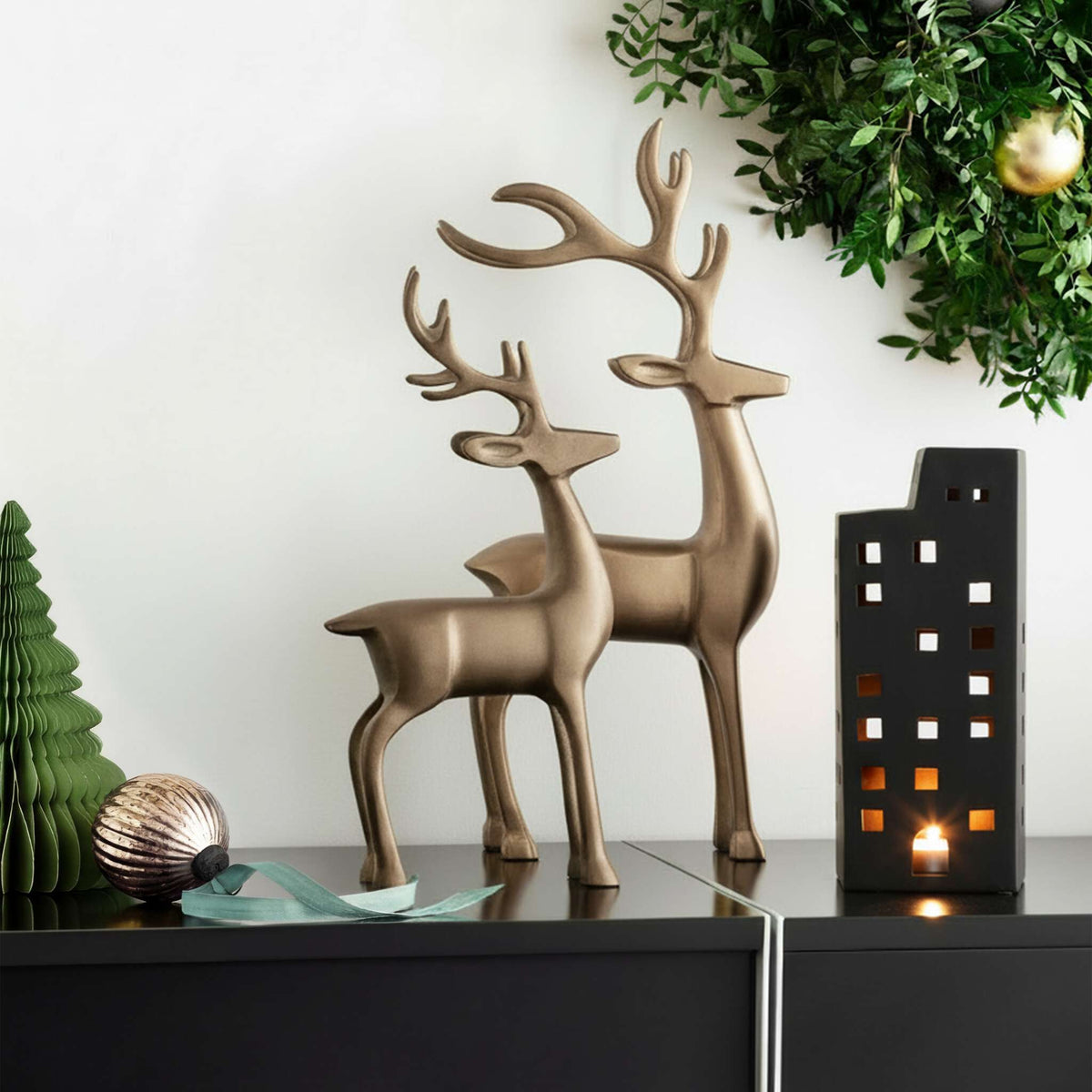 Villeroy & Boch Christmas Chic Cervo Natale oro, alluminio, 44cm