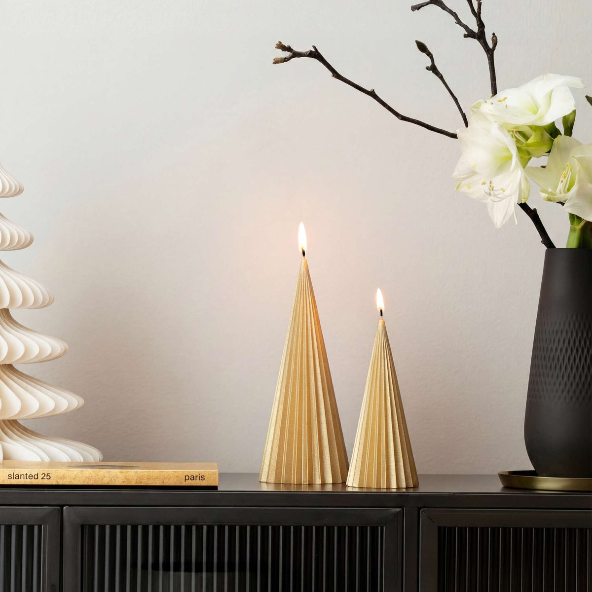 Villeroy & Boch Christmas Chic Candela Albero di Natale chic, oro, cera 20cm