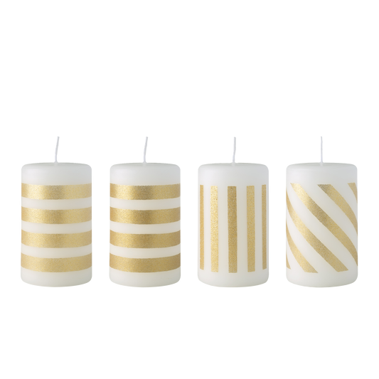 Villeroy & Boch Christmas Chic Candele Cilindriche Bianche, cera 4 pz