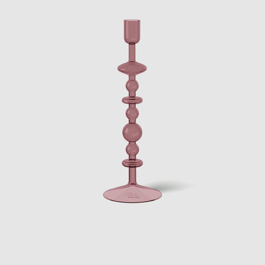VILLEROY & BOCH Like Home Portacandela a bugia rosa, 9 x 9 x 27 cm, vetro borosilicato