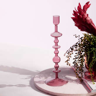 VILLEROY & BOCH Like Home Portacandela a bugia rosa, 9 x 9 x 27 cm, vetro borosilicato