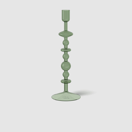 VILLEROY & BOCH Like Home Portacandela a bugia verde, 9 x 9 x 27 cm, vetro borosilicato