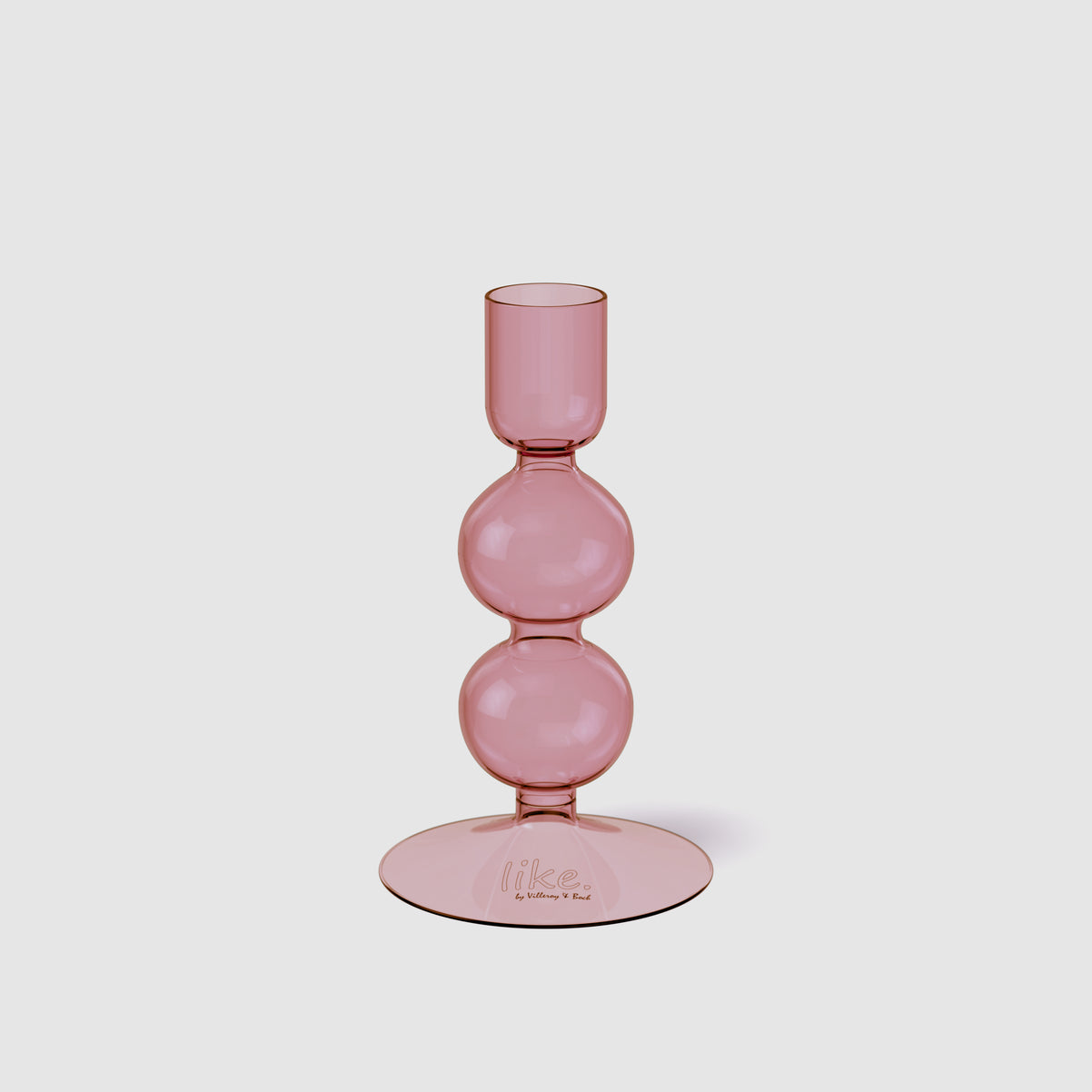 VILLEROY & BOCH Like Home Portacandela a bugia GRAPE, 7,5 x 7,5 x 13,5 cm, vetro borosilicato
