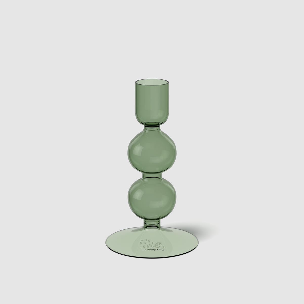 VILLEROY & BOCH Like Home Portacandela a bugia SAGE, 7,5 x 7,5 x 13,5 cm, vetro borosilicato