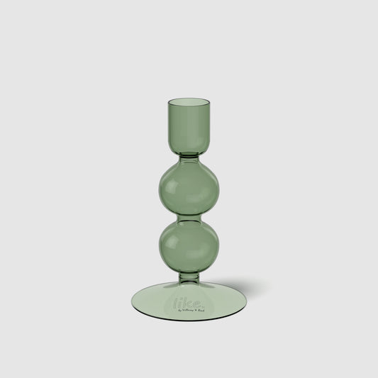 VILLEROY & BOCH Like Home Portacandela a bugia SAGE, 7,5 x 7,5 x 13,5 cm, vetro borosilicato