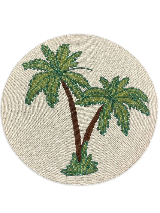 Set di 2 tovagliette Palm con decorazione di perline
