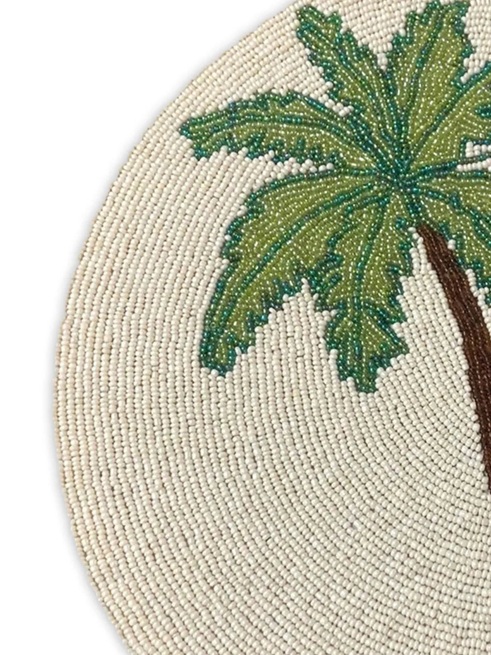 Set di 2 tovagliette Palm con decorazione di perline