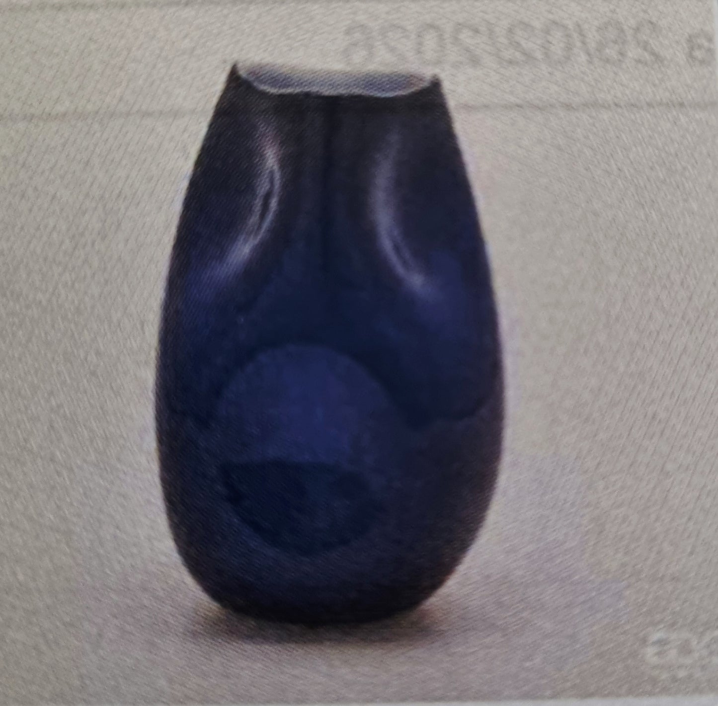 Enzo De Gasperi Vaso ammaccato in vetro H29 D18  BIANCO PERLA