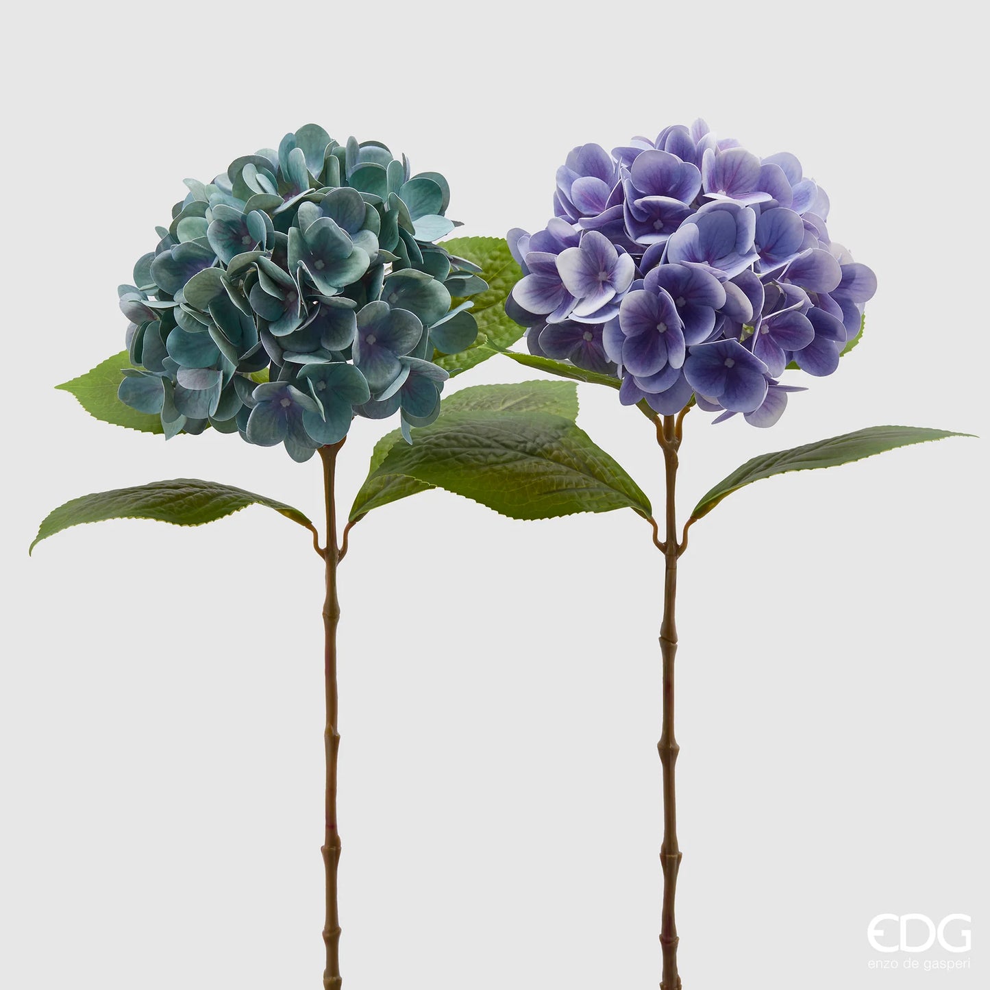 EDG Enzo De Gasperi Set 2 Rami di Ortensia Nobile Viola Sfumato H60 cm
