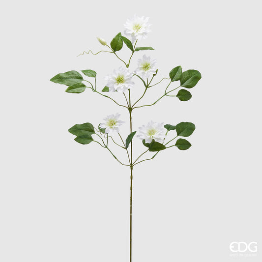 EDG Enzo De Gasperi Ramo di Clematis con Boccioli Bianco H105 cm