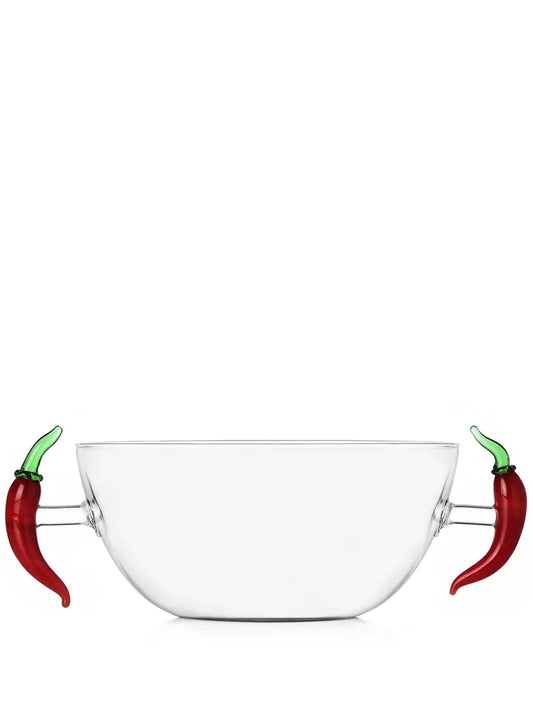 Coppetta in vetro con manici a forma di peperoncino Vegetables