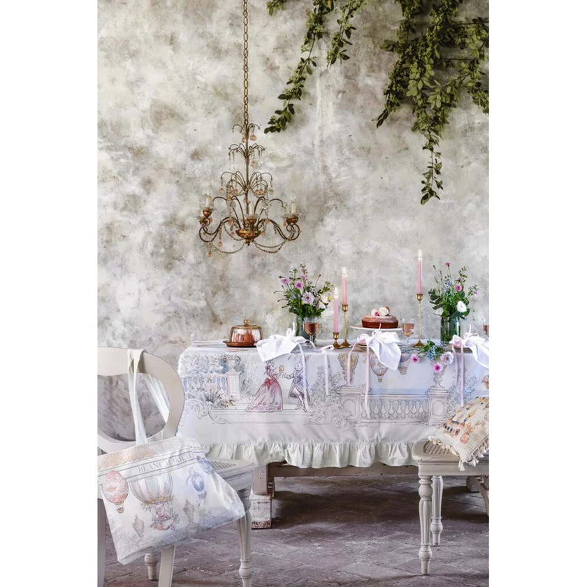Blanc Mariclò · Tovaglia Rettangolare di Pasqua in cotone con Gala “Rococo” · 180×260 cm