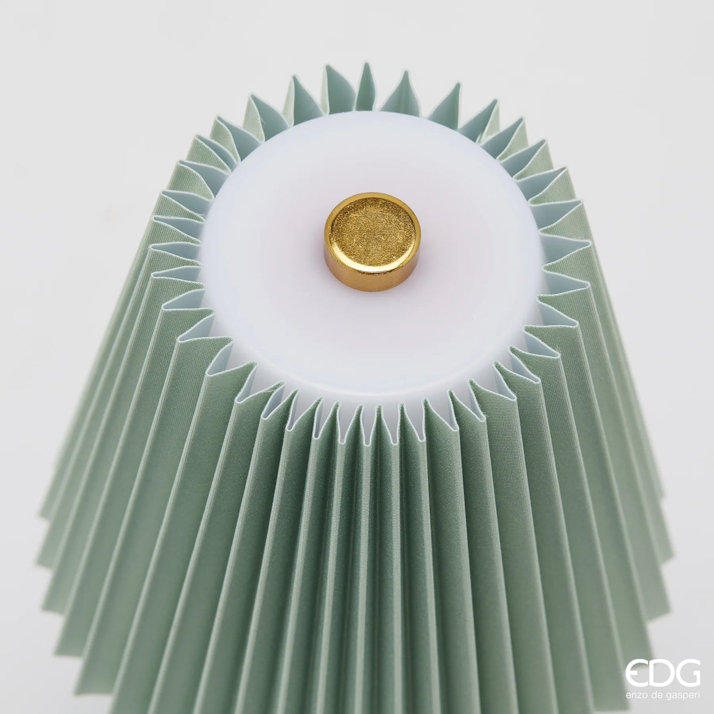 EDG Enzo De Gasperi Lampada da Tavolo Plissé H22 cm Aqua