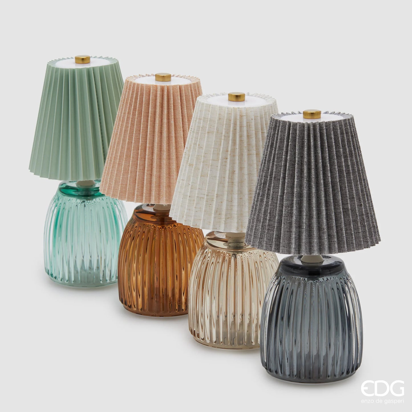 EDG Enzo De Gasperi Lampada da Tavolo Plissé H22 cm Sabbia