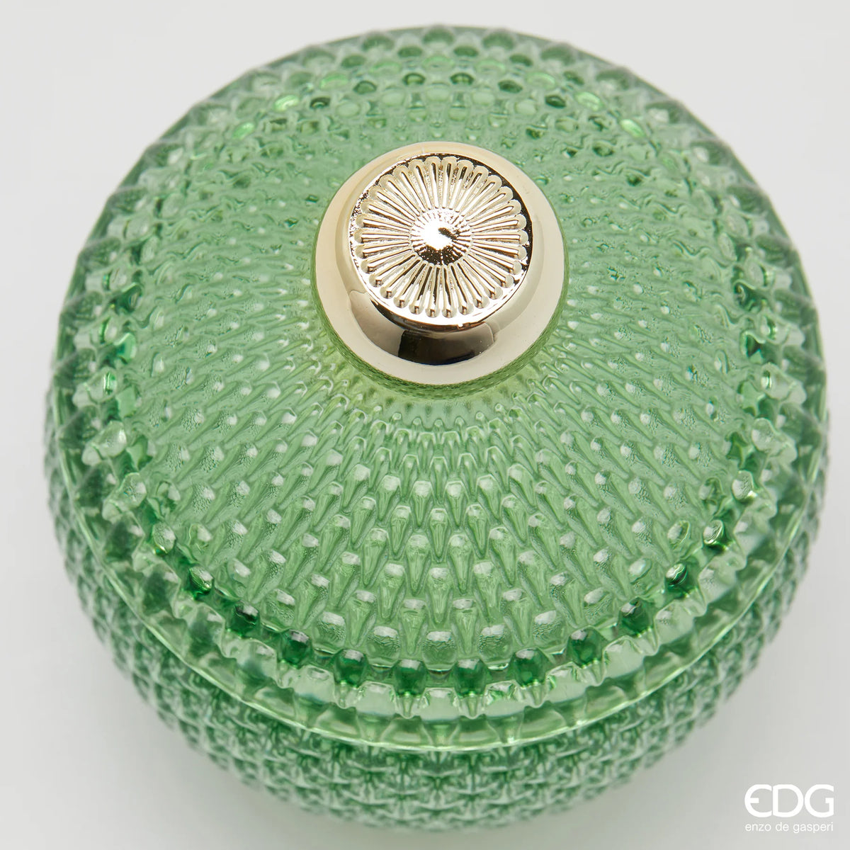 EDG Enzo De Gasperi Contenitore Micro Quadretti Bombato H14,5 cm Verde