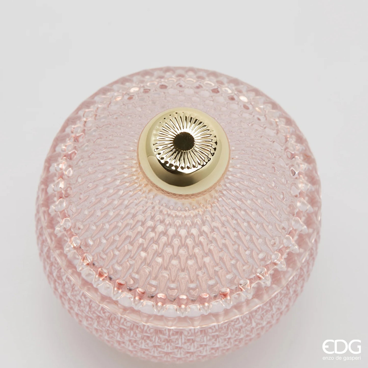 EDG Enzo De Gasperi Contenitore Micro Quadretti Bombato H11,5 cm Rosa
