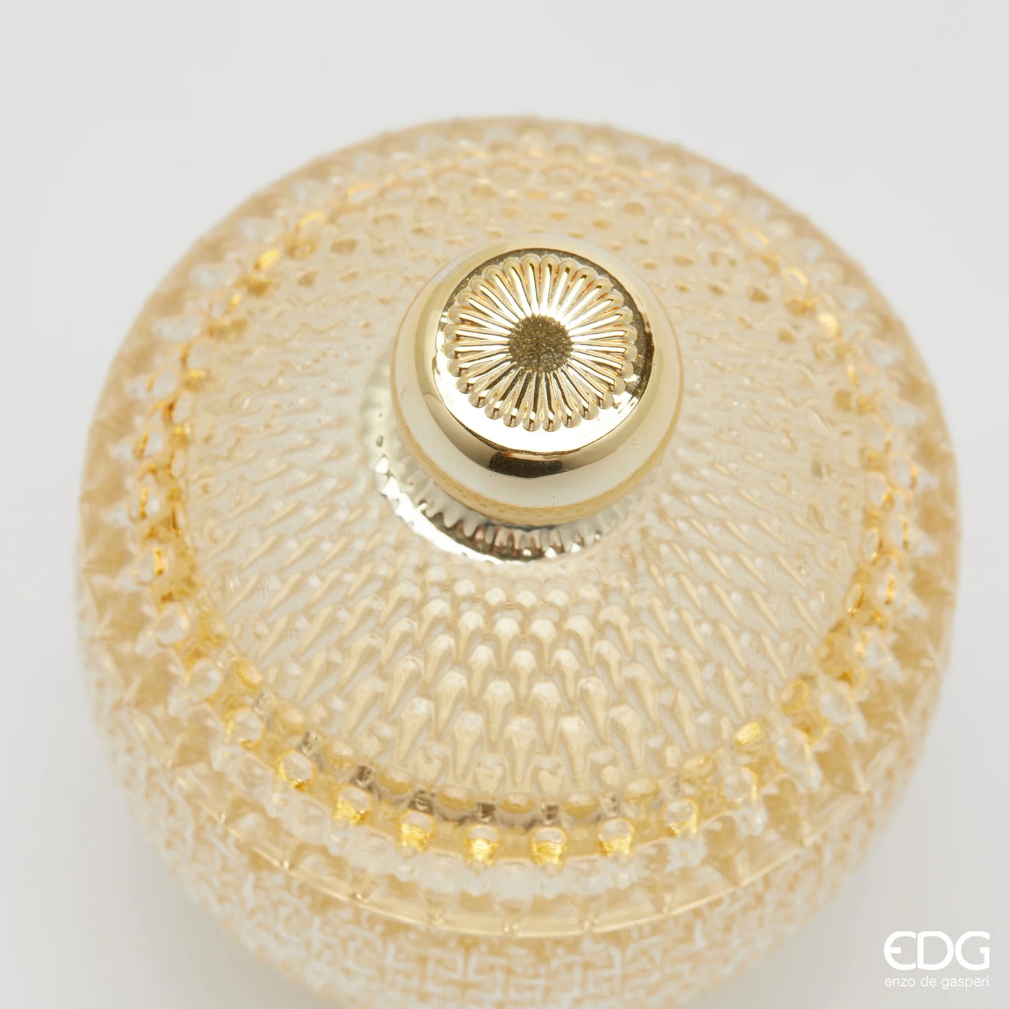 EDG Enzo De Gasperi Contenitore Micro Quadretti Bombato H14,5 cm Giallo