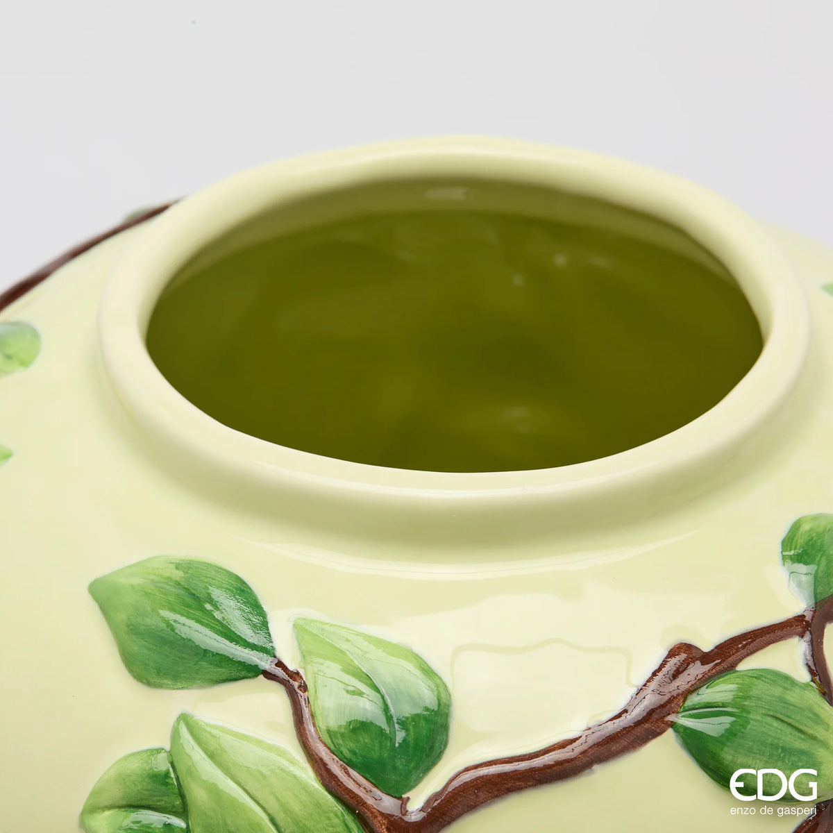 EDG Enzo de Gasperi Vaso Limoni Bombato H36 D30 cm Verde