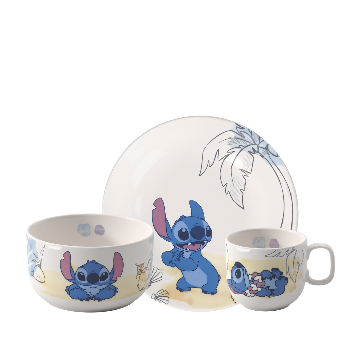 Villeroy & Boch Disney Stitch Set di stoviglie per bambini 3 pz