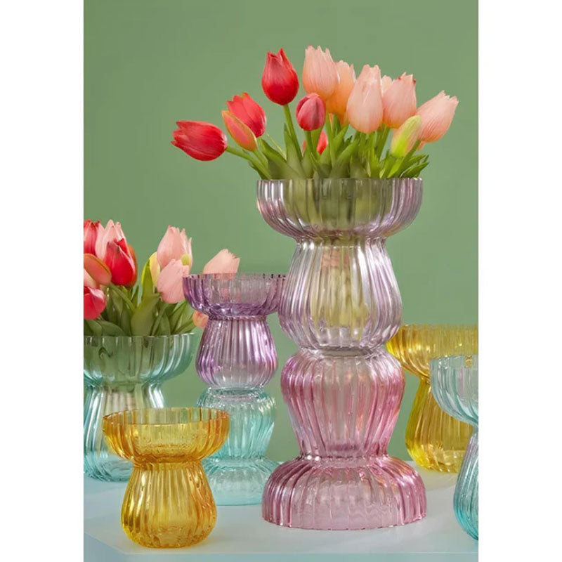 EDG Enzo De Gasperi – Vaso Righe Biforma Giallo