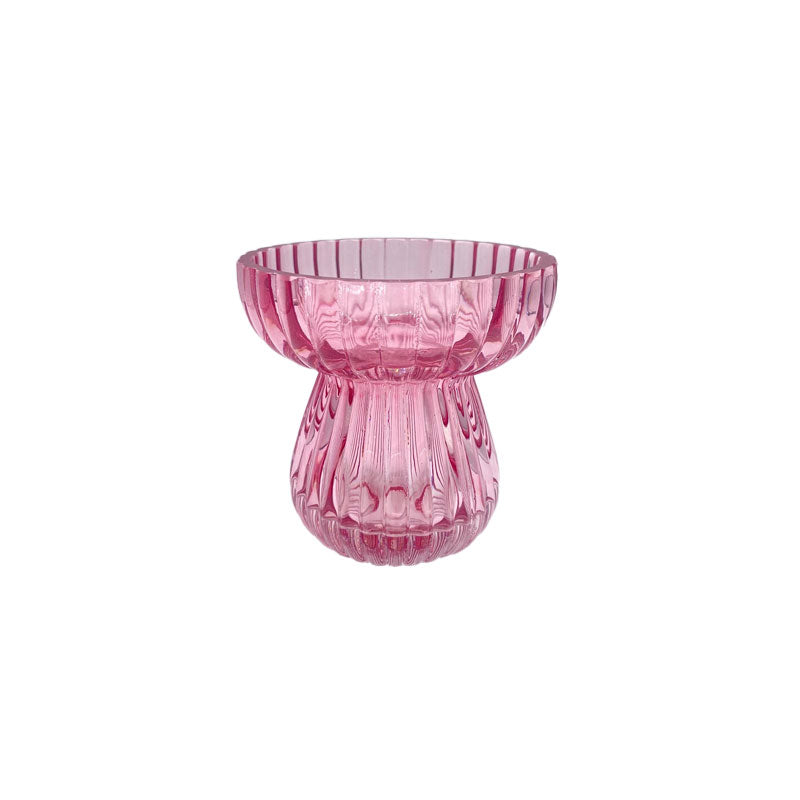 EDG Enzo De Gasperi – Vaso Righe Biforma Rosa