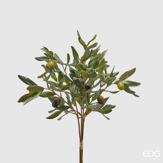 EDG Enzo De Gasperi Mazzetto di Olivo con frutti 6 ciuffi H41 cm