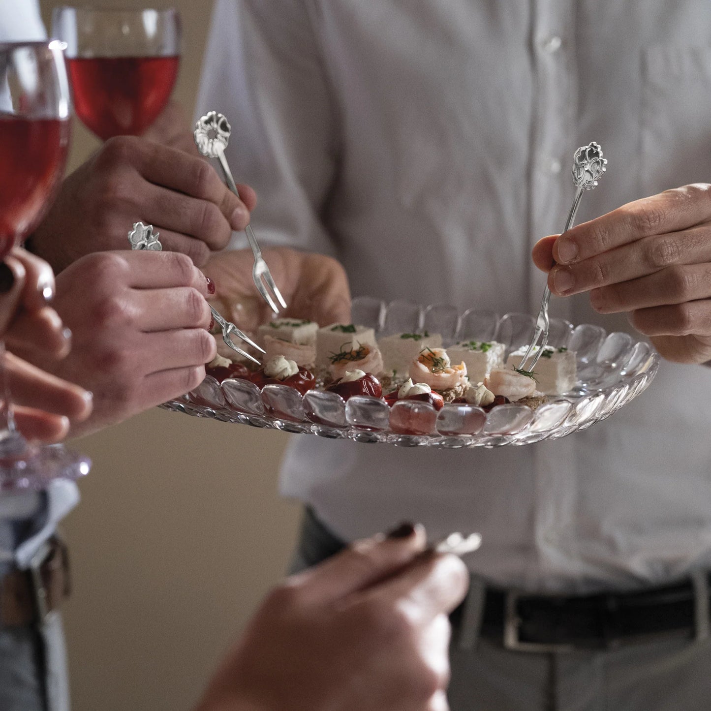 Guzzini Set 6 Forchettine Aperitivo 'Love' "Cutlery"