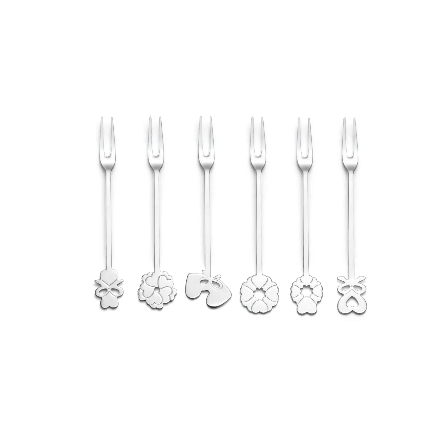 Guzzini Set 6 Forchettine Aperitivo 'Love' "Cutlery"