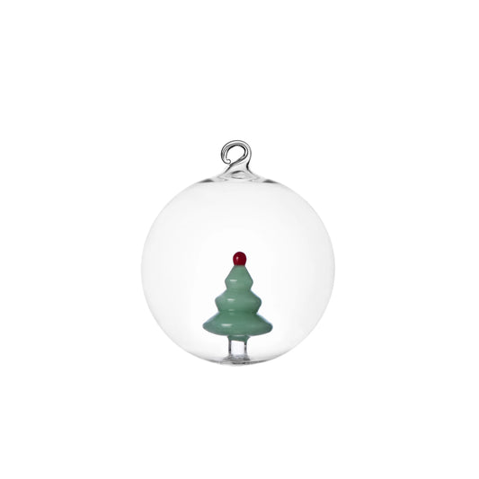 Palla Natale albero verde opaco Ichendorf Collezione Woodland Tales