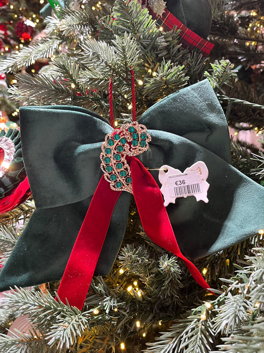 FDL Fiocco con spilla piuma verde