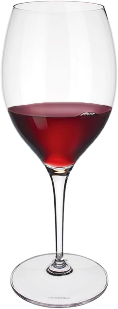 Villeroy & Boch Maxima - Set di 4 bicchieri da vino rosso in cristallo, 650 ml, 25,2 cm, lavabili in lavastoviglie
