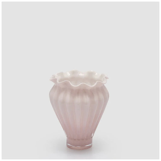 Edg Enzo de Gasperi Vaso Fleur portafiori in vetro rosa D17xH20 cm
