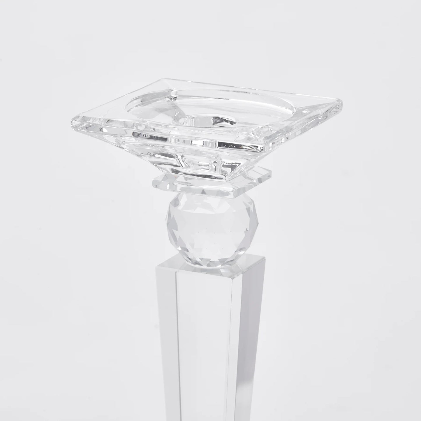 EDG Enzo De Gasperi Portacandela Crystal Quadrato H28 cm